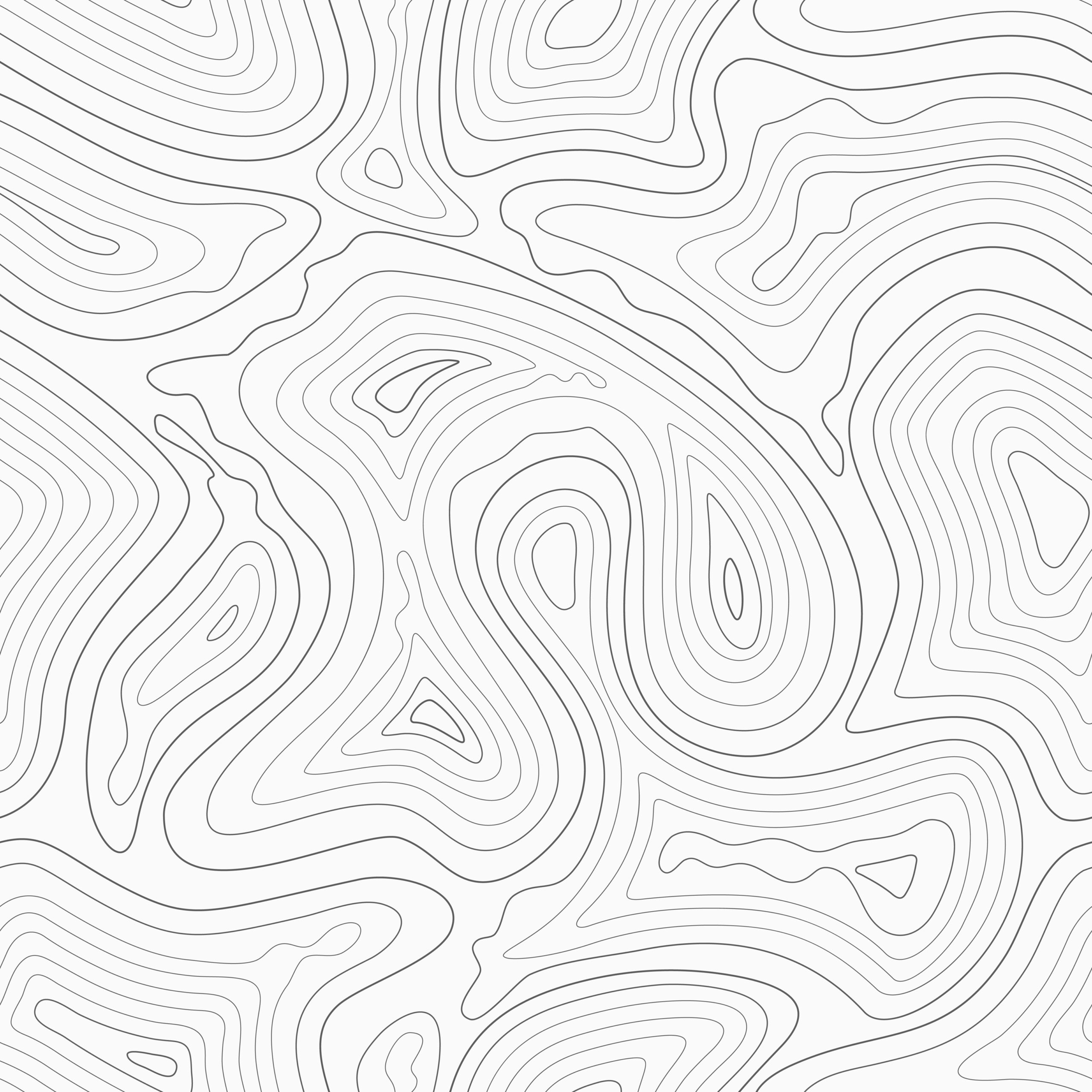 Topographic Contour Lines Vector Map Seamless Pattern